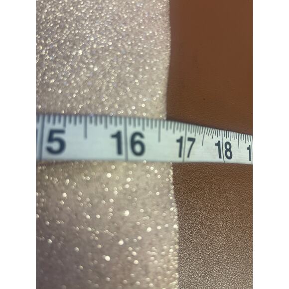 FORMAL PARTY SZ 14 1X plus Shimmer Pink Cut-Out One-Shoulder Maxi Dress NEW b21 - Picture 7 of 7